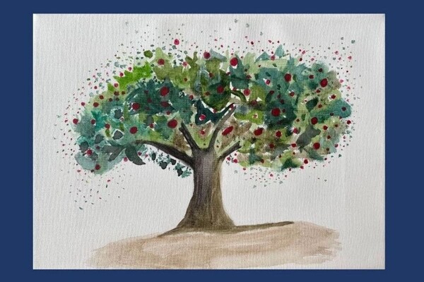 image of painting of a tree by Sarah Morris