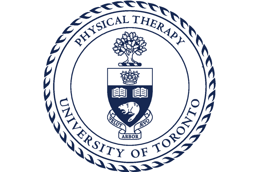 The University of Toronto, Department of Physical Therapy Crest, featuring the UofT Shield surrounded by the Physical Therapy, University of Toronto