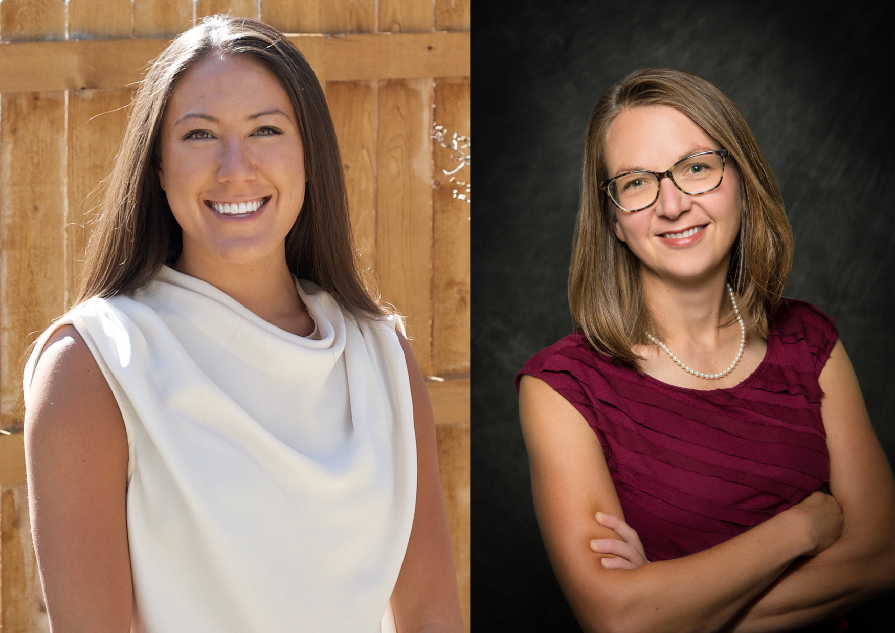 Headshots of Ditzenberger (on the left) and Erlandson (on the right).